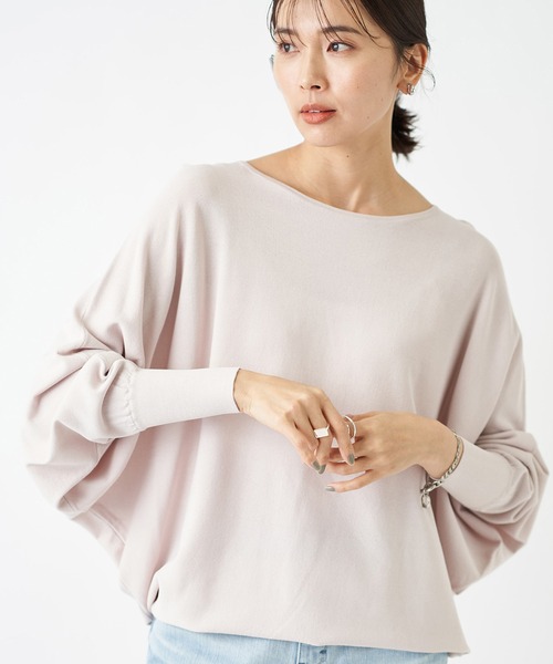 RIVE DROITE(リヴドロワ)の「ボートネックワイドドルマンニット(ニット/セーター・レディース・オフホワイト/グレー/グレー系その他/カーキ・FREE)」の21枚目の写真