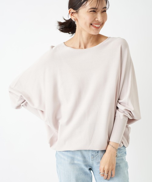 RIVE DROITE(リヴドロワ)の「ボートネックワイドドルマンニット(ニット/セーター・レディース・オフホワイト/グレー/グレー系その他/カーキ・FREE)」の22枚目の写真