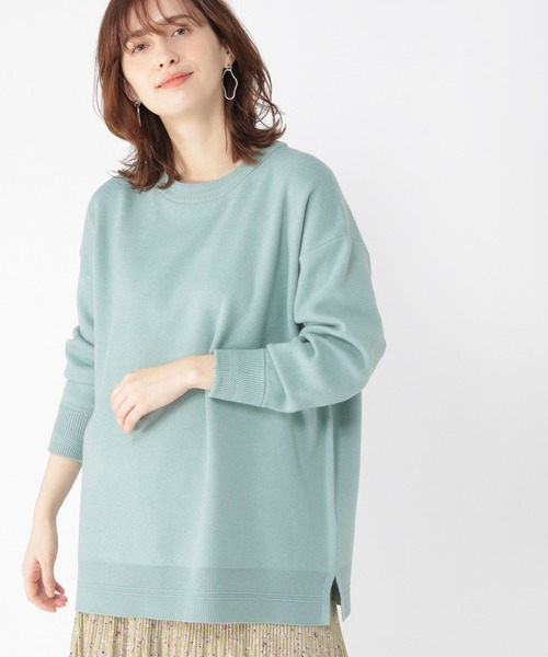 studio CLIP（スタディオクリップ）の「12ゲージボーイズBIGニット（ニット/セーター・レディース・ベージュ/ブルー/ライトグリーン・FREE）」の2枚目の写真