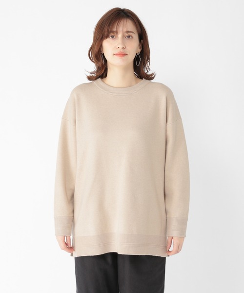 studio CLIP（スタディオクリップ）の「12ゲージボーイズBIGニット（ニット/セーター・レディース・ベージュ/ブルー/ライトグリーン・FREE）」の9枚目の写真