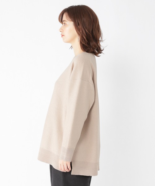 studio CLIP（スタディオクリップ）の「12ゲージボーイズBIGニット（ニット/セーター・レディース・ベージュ/ブルー/ライトグリーン・FREE）」の4枚目の写真