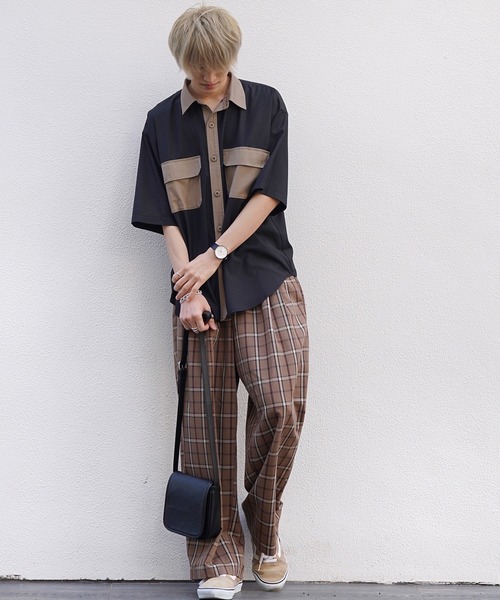 act'm（アクトム）の「クレイジーパターン ダブルポケット レギュラーカラーオーバーサイズシャツ（シャツ/ブラウス・メンズ・ホワイト系その他/ブラック系その他/ホワイト系その他2・S/M/L）」の12枚目の写真