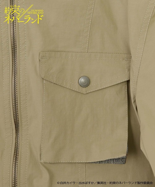 UNION STATION（ユニオンステーション）の「【約束のネバーランド×UNION STATION】ストレッチグログランフィールドジャケット（ミリタリージャケット・メンズ・ベージュ・LL/M/L）」の7枚目の写真