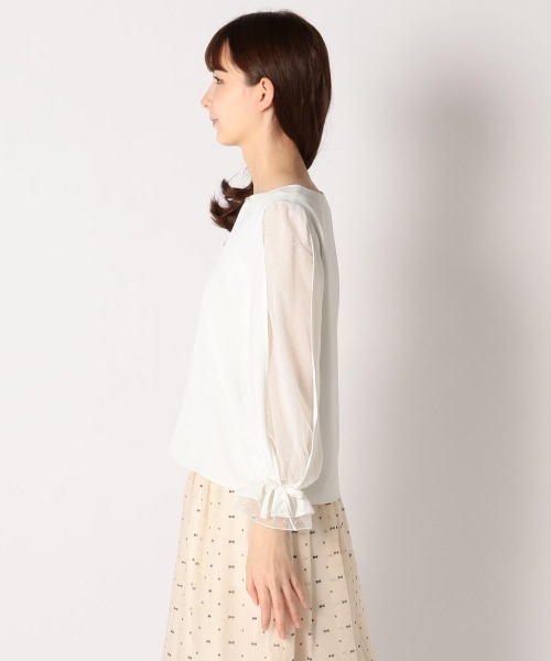LODISPOTTO（ロディスポット）の「ドットチュールボリュームスリーブブラウス（シャツ/ブラウス・レディース・ラベンダー/ホワイト/ライトブルー・MEDIUM）」の6枚目の写真