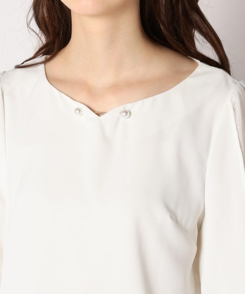 LODISPOTTO（ロディスポット）の「ドットチュールボリュームスリーブブラウス（シャツ/ブラウス・レディース・ラベンダー/ホワイト/ライトブルー・MEDIUM）」の8枚目の写真