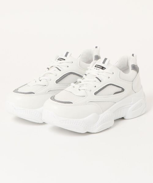 STYLEBLOCK(スタイルブロック)の「リフレクター付きダッドスニーカー(スニーカー・レディース・ホワイト/ベージュ・38/39/37/40/35/36)」の3枚目の写真