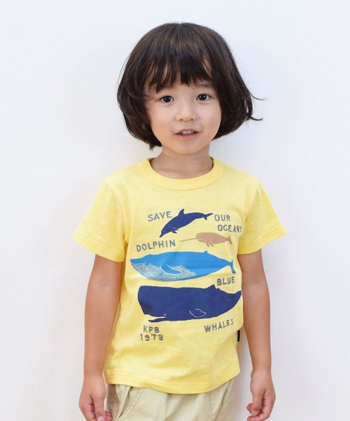 KP BOY（ケーピーボーイ）の「天竺半袖Tシャツ(100-130cm)（Tシャツ/カットソー・キッズ・イエロー/ブルー・120cm/130cm/110cm/100cm）」の2枚目の写真
