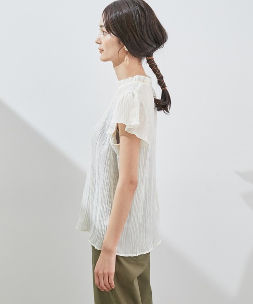 ROPE' PICNIC（ロペピクニック）の「【WEB限定】【2WAY】シアープリーツブラウス（シャツ/ブラウス・レディース・ブラック/オフホワイト/ブルー/ミント・38）」の20枚目の写真