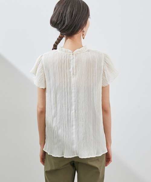 ROPE' PICNIC（ロペピクニック）の「【WEB限定】【2WAY】シアープリーツブラウス（シャツ/ブラウス・レディース・ブラック/オフホワイト/ブルー/ミント・38）」の11枚目の写真