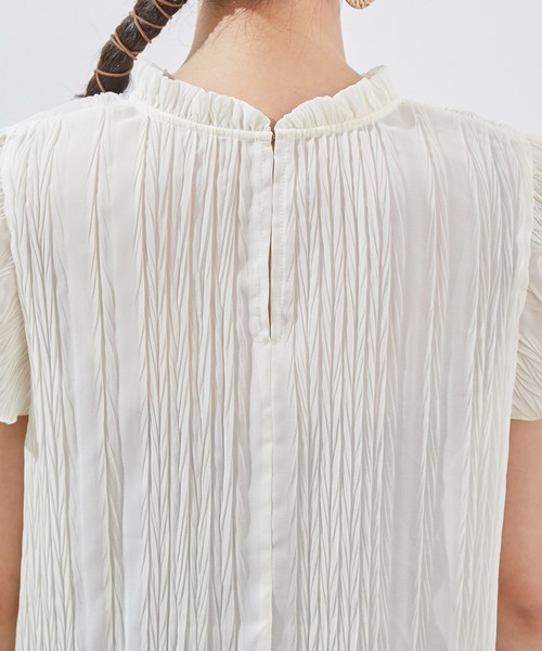 ROPE' PICNIC（ロペピクニック）の「【WEB限定】【2WAY】シアープリーツブラウス（シャツ/ブラウス・レディース・ブラック/オフホワイト/ブルー/ミント・38）」の5枚目の写真