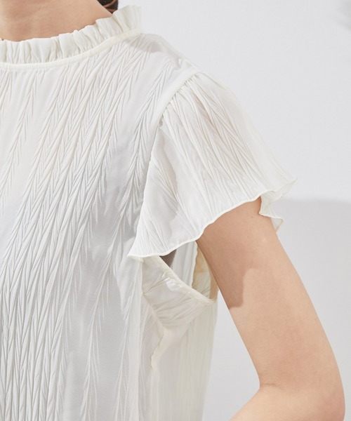 ROPE' PICNIC（ロペピクニック）の「【WEB限定】【2WAY】シアープリーツブラウス（シャツ/ブラウス・レディース・ブラック/オフホワイト/ブルー/ミント・38）」の14枚目の写真