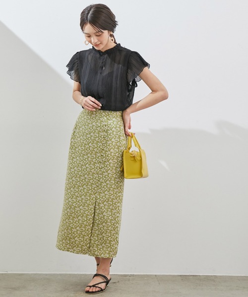 ROPE' PICNIC（ロペピクニック）の「【WEB限定】【2WAY】シアープリーツブラウス（シャツ/ブラウス・レディース・ブラック/オフホワイト/ブルー/ミント・38）」の6枚目の写真