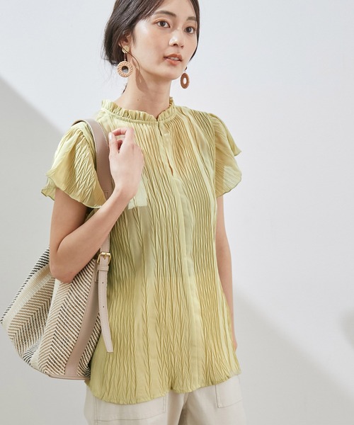 ROPE' PICNIC（ロペピクニック）の「【WEB限定】【2WAY】シアープリーツブラウス（シャツ/ブラウス・レディース・ブラック/オフホワイト/ブルー/ミント・38）」の15枚目の写真