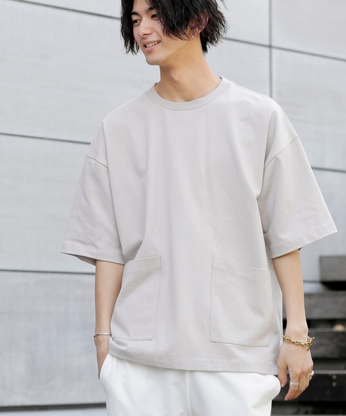 Beno(ビーノ)の「Chef’s Choice 10.2ozヘビーウェイト ルーズシルエット Wポケット Tシャツ シェフ ウェイターTEE(Tシャツ/カットソー・メンズ・ブラック/オフホワイト/サックスブルー/アイボリー/ヘザーグレー/ラベンダー/オートミール/ライトイエロー/スモークピンク/グレイッシュベージュ・M/L/XL)」の7枚目の写真