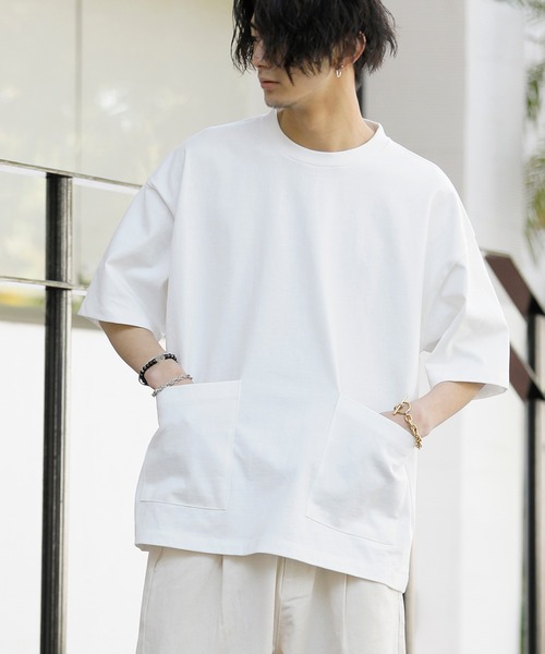 Beno(ビーノ)の「Chef’s Choice 10.2ozヘビーウェイト ルーズシルエット Wポケット Tシャツ シェフ ウェイターTEE(Tシャツ/カットソー・メンズ・ブラック/オフホワイト/サックスブルー/アイボリー/ヘザーグレー/ラベンダー/オートミール/ライトイエロー/スモークピンク/グレイッシュベージュ・M/L/XL)」の15枚目の写真