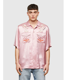 DIESEL | メンズ シャツ 半そで サテン素材(シャツ/ブラウス)