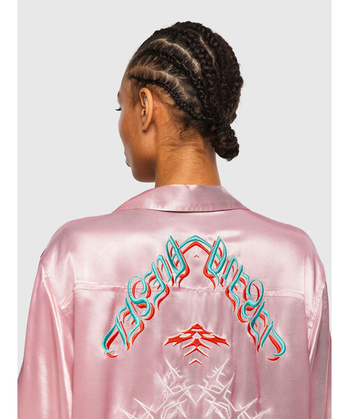 DIESEL（ディーゼル）の「メンズ シャツ 半そで サテン素材（シャツ/ブラウス・メンズ・ブラック/その他・SMALL/MEDIUM/LARGE/X-LARGE/XX-LARGE/X-SMALL）」の10枚目の写真