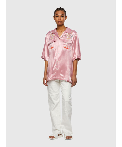 DIESEL（ディーゼル）の「メンズ シャツ 半そで サテン素材（シャツ/ブラウス・メンズ・ブラック/その他・SMALL/MEDIUM/LARGE/X-LARGE/XX-LARGE/X-SMALL）」の5枚目の写真