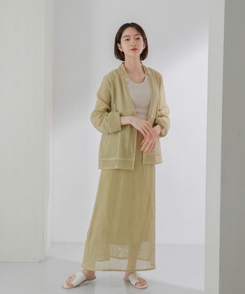 KBF（ケイビーエフ）の「メッシュフレアスカート（スカート・レディース・ライトカーキ/ナチュラル/グリーン系その他・ONE）」の14枚目の写真