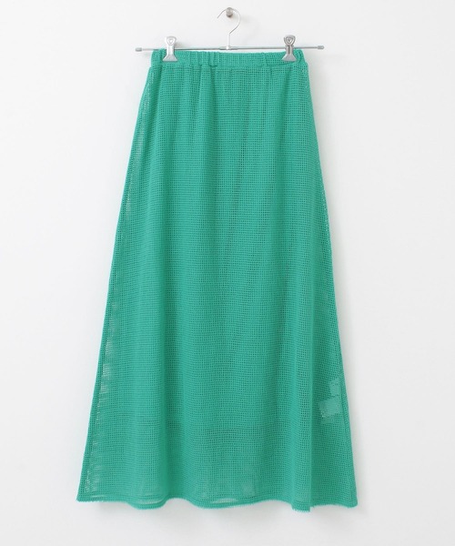 KBF（ケイビーエフ）の「メッシュフレアスカート（スカート・レディース・ライトカーキ/ナチュラル/グリーン系その他・ONE）」の15枚目の写真
