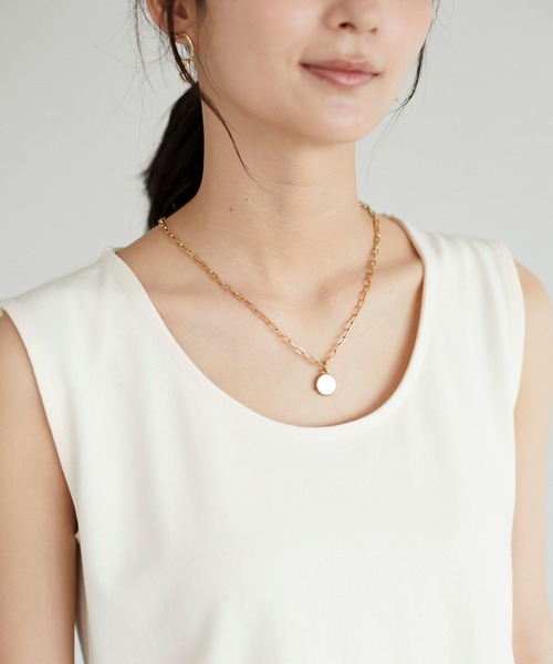 CRAFT STANDARD BOUTIQUE（クラフトスタンダードブティック）の「異素材コンビネーションスリーブレスワンピース　＊（ワンピース・レディース・ブラック/ブルー/モカ/ホワイト×ブルー/ホワイト×ブラック/ホワイト×ブラウン・M/L）」の12枚目の写真