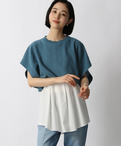 LOWRYS FARM（ローリーズファーム）の「【セットアイテム】ショートニット２ＰＳＳ　950301（ニット/セーター・レディース・ブラック/ブルー/アイボリー・FREE）」の3枚目の写真