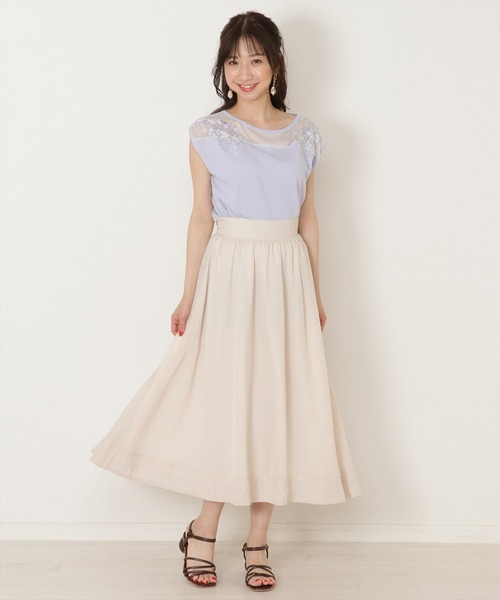 WILLSELECTION（ウィルセレクション）の「シアー楊柳×刺繍ニット（ニット/セーター・レディース・オフホワイト/ブラック/サックスブルー/ピンク・MEDIUM）」の22枚目の写真