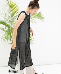 niko and... | ノースリーブメッシュチュニックワンピース(ワンピース)