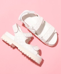 atmos pink キルティングサンダル