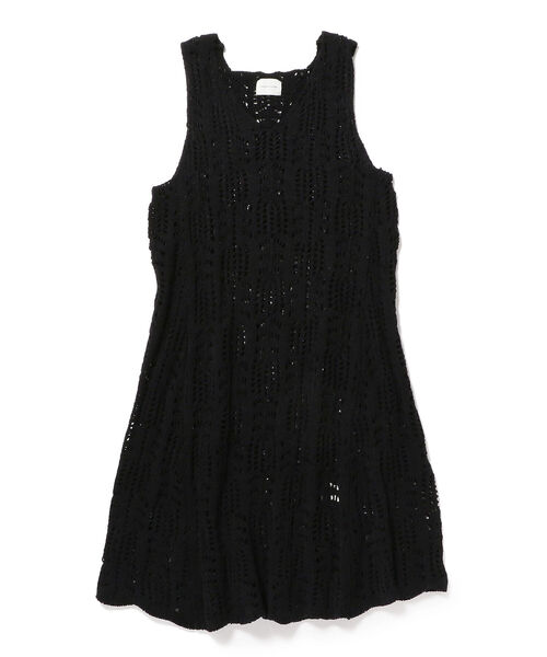 CAROLINA GLASER（カロリナ グレイサー）の「CAROLINA GLASER / モール糸透かしニット ワンピース（ワンピース・レディース・ブラック/オフホワイト・ONE SIZE）」の8枚目の写真