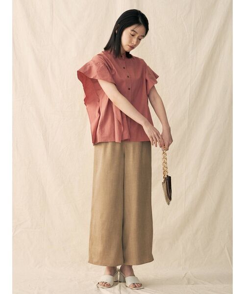 COTORICA(コトリカ)の「サイドフリルオーバーシャツ(シャツ/ブラウス・レディース・ベージュ/オフホワイト/グリーン/バーガンディー・FREE)」の14枚目の写真