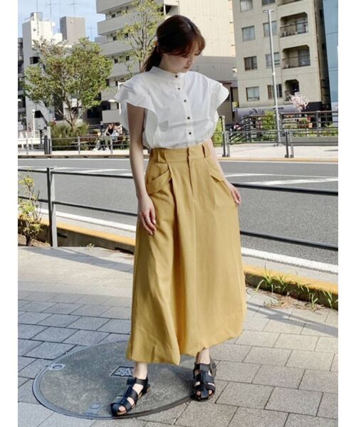 COTORICA(コトリカ)の「サイドフリルオーバーシャツ(シャツ/ブラウス・レディース・ベージュ/オフホワイト/グリーン/バーガンディー・FREE)」の16枚目の写真