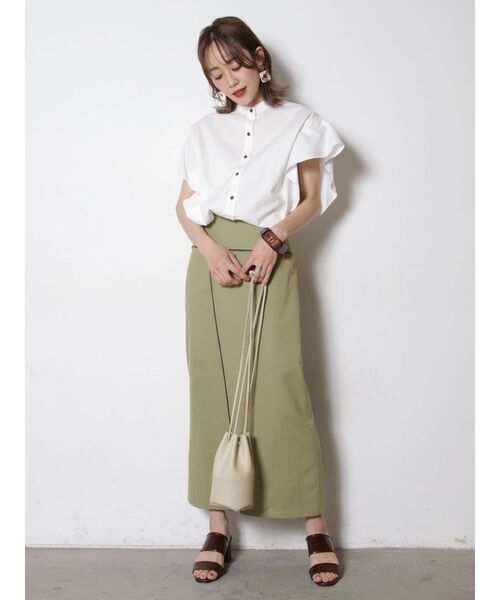 COTORICA(コトリカ)の「サイドフリルオーバーシャツ(シャツ/ブラウス・レディース・ベージュ/オフホワイト/グリーン/バーガンディー・FREE)」の19枚目の写真