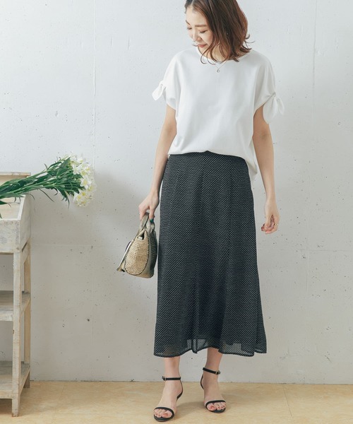 URBAN RESEARCH ROSSO WOMEN（アーバンリサーチ　ロッソ）の「URTECH+抗菌 リボンコクーンプルオーバー（Tシャツ/カットソー・レディース・ブラック/オフホワイト/ラベンダー・FREE）」の10枚目の写真