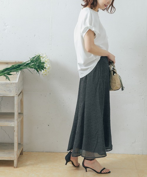 URBAN RESEARCH ROSSO WOMEN（アーバンリサーチ　ロッソ）の「URTECH+抗菌 リボンコクーンプルオーバー（Tシャツ/カットソー・レディース・ブラック/オフホワイト/ラベンダー・FREE）」の11枚目の写真