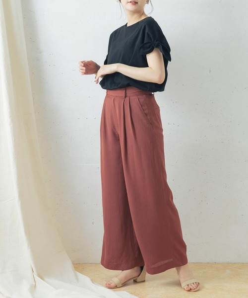 URBAN RESEARCH ROSSO WOMEN（アーバンリサーチ　ロッソ）の「URTECH+抗菌 リボンコクーンプルオーバー（Tシャツ/カットソー・レディース・ブラック/オフホワイト/ラベンダー・FREE）」の16枚目の写真