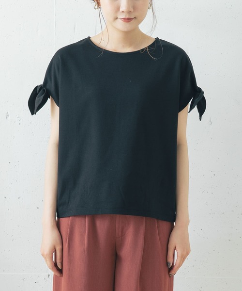 URBAN RESEARCH ROSSO WOMEN（アーバンリサーチ　ロッソ）の「URTECH+抗菌 リボンコクーンプルオーバー（Tシャツ/カットソー・レディース・ブラック/オフホワイト/ラベンダー・FREE）」の18枚目の写真