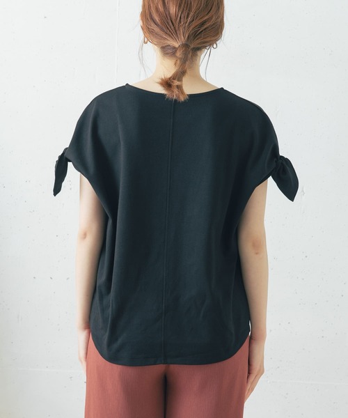 URBAN RESEARCH ROSSO WOMEN（アーバンリサーチ　ロッソ）の「URTECH+抗菌 リボンコクーンプルオーバー（Tシャツ/カットソー・レディース・ブラック/オフホワイト/ラベンダー・FREE）」の20枚目の写真