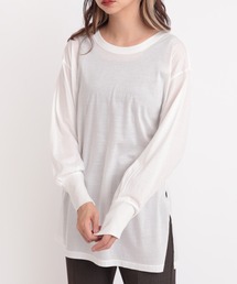 M1728 バナナスリーブタックロングTシャツ