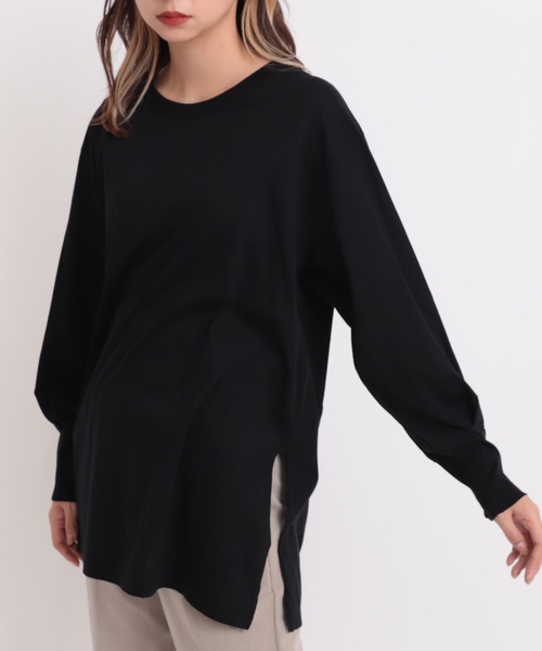 Audition（オーディション）の「M1728 バナナスリーブタックロングTシャツ（Tシャツ/カットソー・レディース・ホワイト/イエロー/ブラック・MEDIUM）」の3枚目の写真