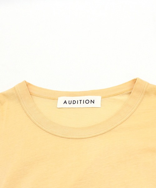 Audition（オーディション）の「M1728 バナナスリーブタックロングTシャツ（Tシャツ/カットソー・レディース・ホワイト/イエロー/ブラック・MEDIUM）」の7枚目の写真