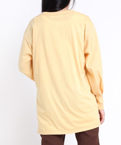 Audition（オーディション）の「M1728 バナナスリーブタックロングTシャツ（Tシャツ/カットソー・レディース・ホワイト/イエロー/ブラック・MEDIUM）」の12枚目の写真