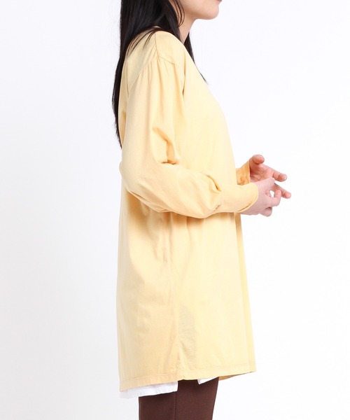 Audition（オーディション）の「M1728 バナナスリーブタックロングTシャツ（Tシャツ/カットソー・レディース・ホワイト/イエロー/ブラック・MEDIUM）」の8枚目の写真