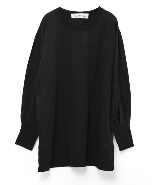 Audition（オーディション）の「M1728 バナナスリーブタックロングTシャツ（Tシャツ/カットソー・レディース・ホワイト/イエロー/ブラック・MEDIUM）」の16枚目の写真