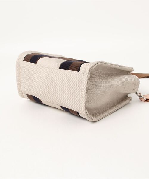 SAC(サック)の「PUキャンバス 日本製オリジナルテープハンドバッグ Happy&Sac(ハンドバッグ・レディース・ベージュ/ブラウン・FREE)」の4枚目の写真