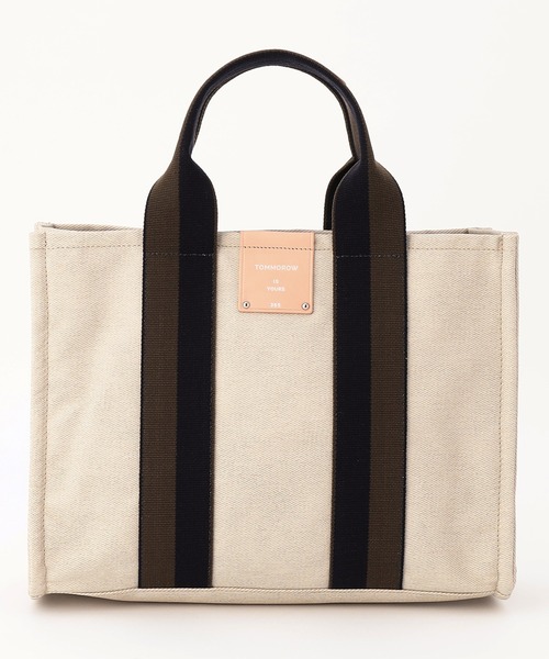 SAC(サック)の「PUキャンバス 日本製オリジナルテープハンドバッグ Happy&Sac(ハンドバッグ・レディース・ベージュ/ブラウン・FREE)」の1枚目の写真