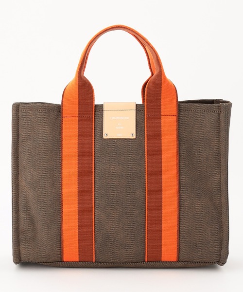 SAC(サック)の「PUキャンバス 日本製オリジナルテープハンドバッグ Happy&Sac(ハンドバッグ・レディース・ベージュ/ブラウン・FREE)」の2枚目の写真
