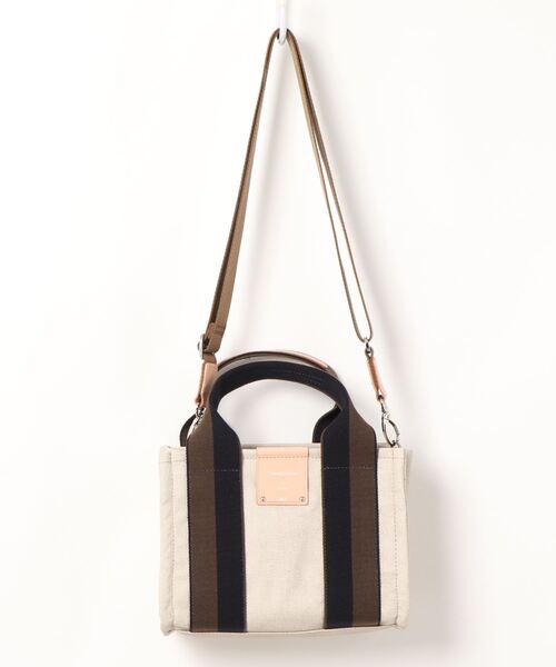 SAC(サック)の「PUキャンバス 日本製オリジナルテープハンドバッグ Happy&Sac(ハンドバッグ・レディース・ベージュ/ブラウン・FREE)」の9枚目の写真