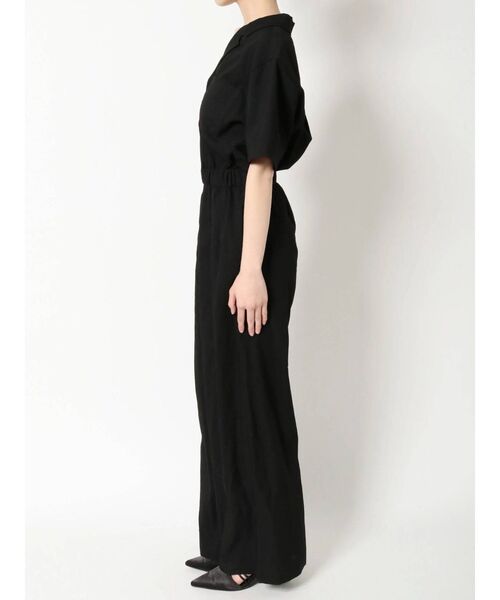 EVRIS（エヴリス）の「ハーフスリーブオールインワン（つなぎ/オールインワン・レディース・その他1/アイボリー/ブラック・FREE）」の5枚目の写真