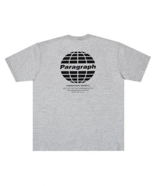 Paragraph(パラグラフ)の「【Paragraph】ラウンドロゴプリント半袖Tシャツ/№28(Tシャツ/カットソー・メンズ・ホワイト/ブラック/ネイビー/グレー/グリーン/チャコール・フリ-)」の1枚目の写真